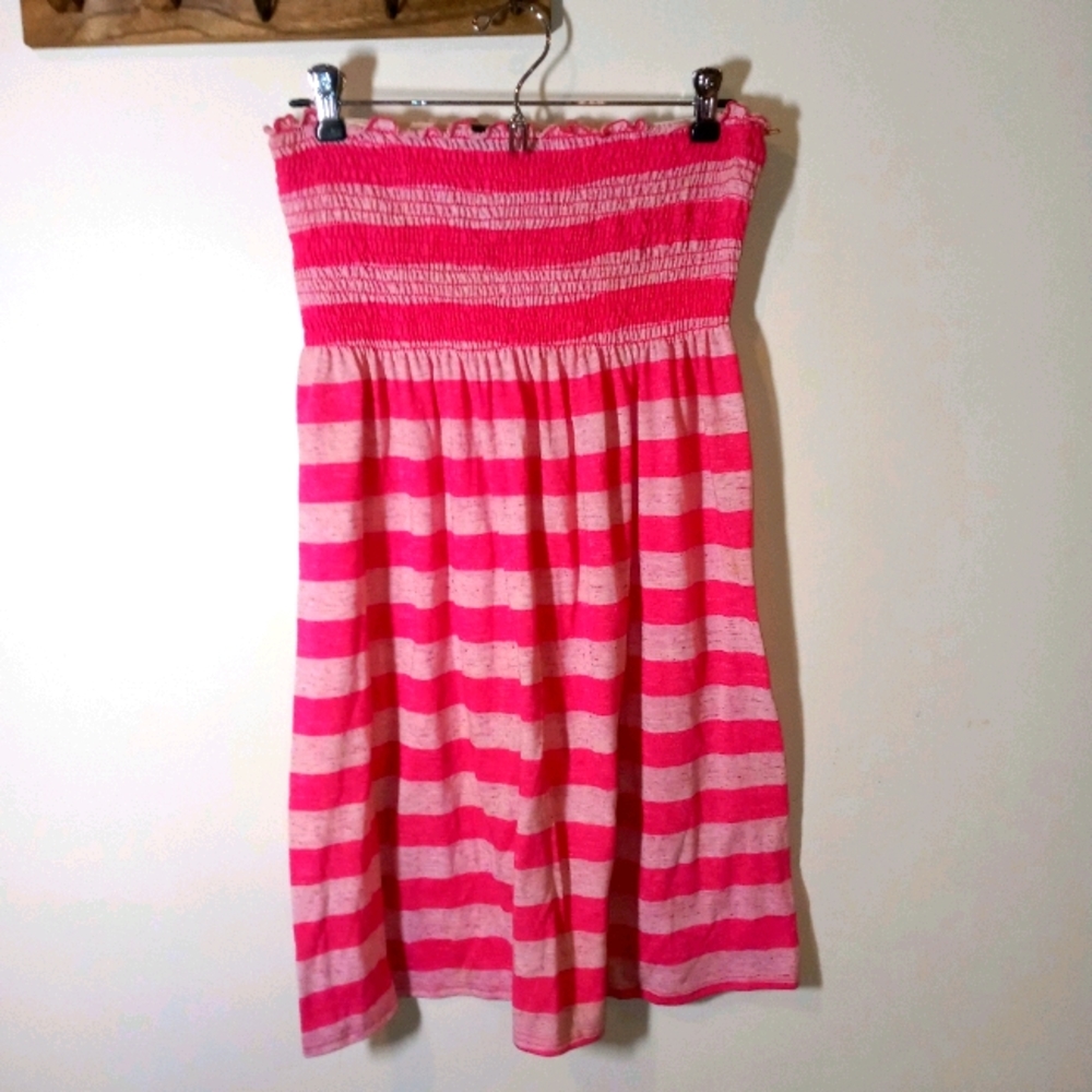 Pink striped coverup